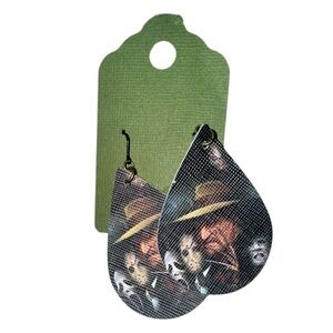 Halloween Black Teardrop Earrings